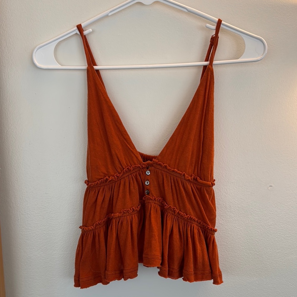 Boho Light Rust Orange tank top